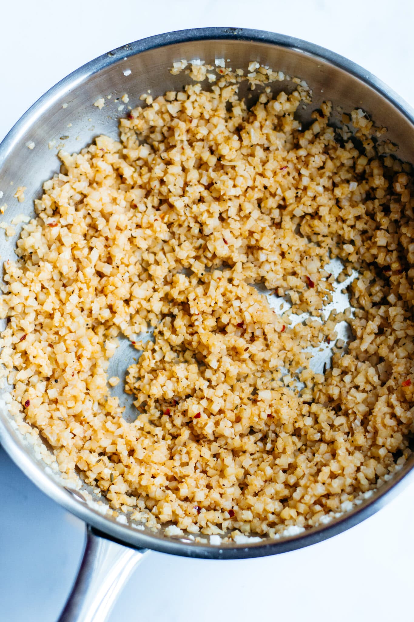 Keto bacon and egg cauliflower fried rice