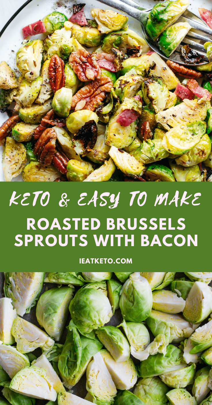 Keto roasted Brussels sprouts with bacon