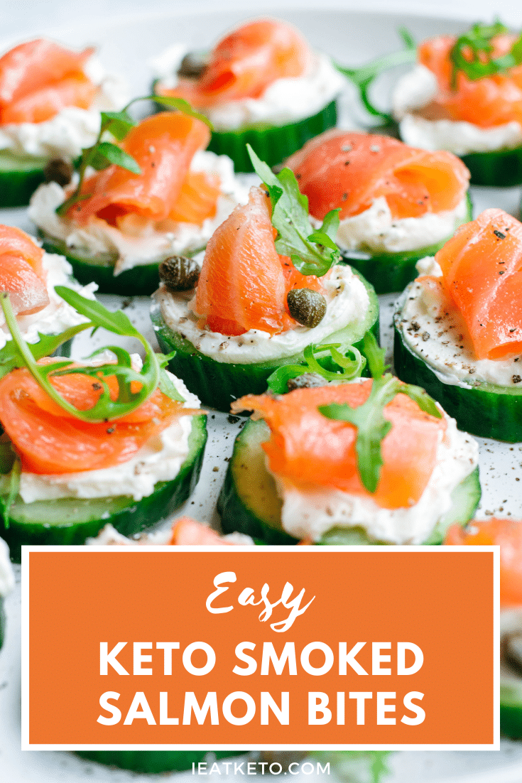 Keto smoked salmon bites