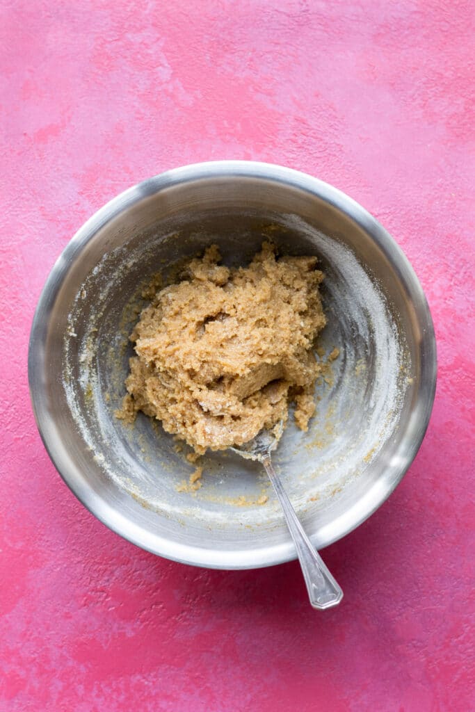 Dough for keto peanut butter cookies
