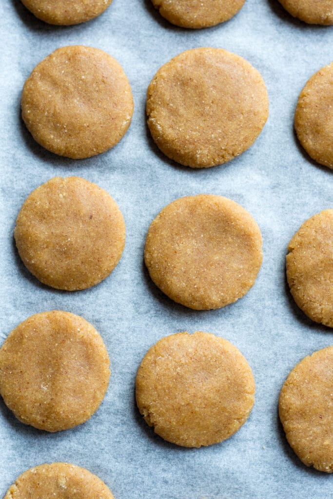 Uncooked keto peanut butter cookies