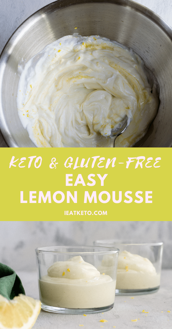 Easy keto lemon mousse