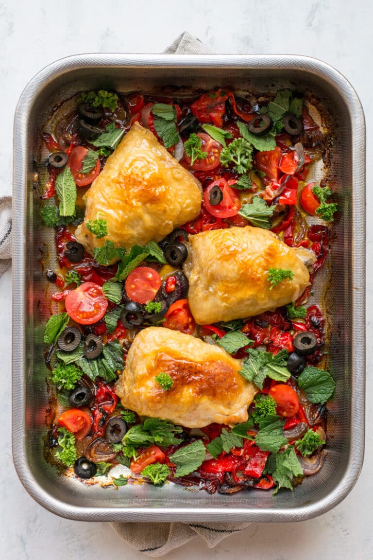 Keto Greek chicken dinner