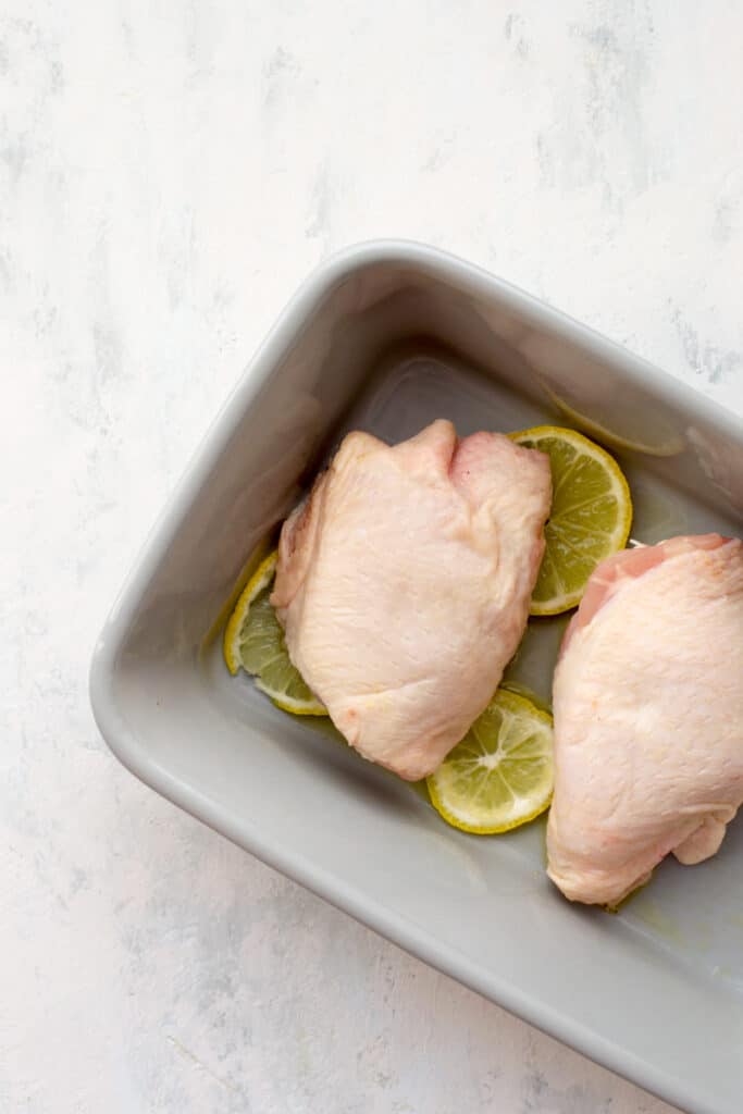 Raw lemon chicken