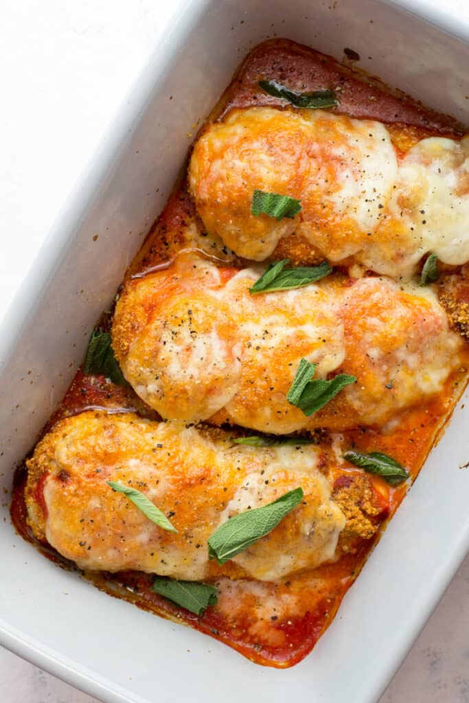 Easy keto chicken parmesan