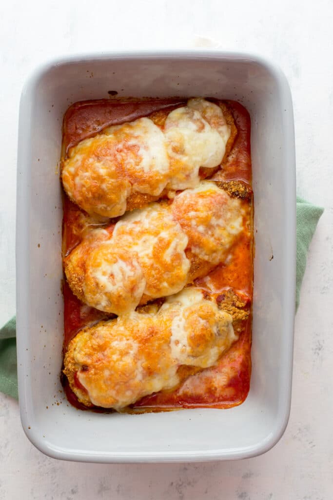 Cooked keto chicken parmesan