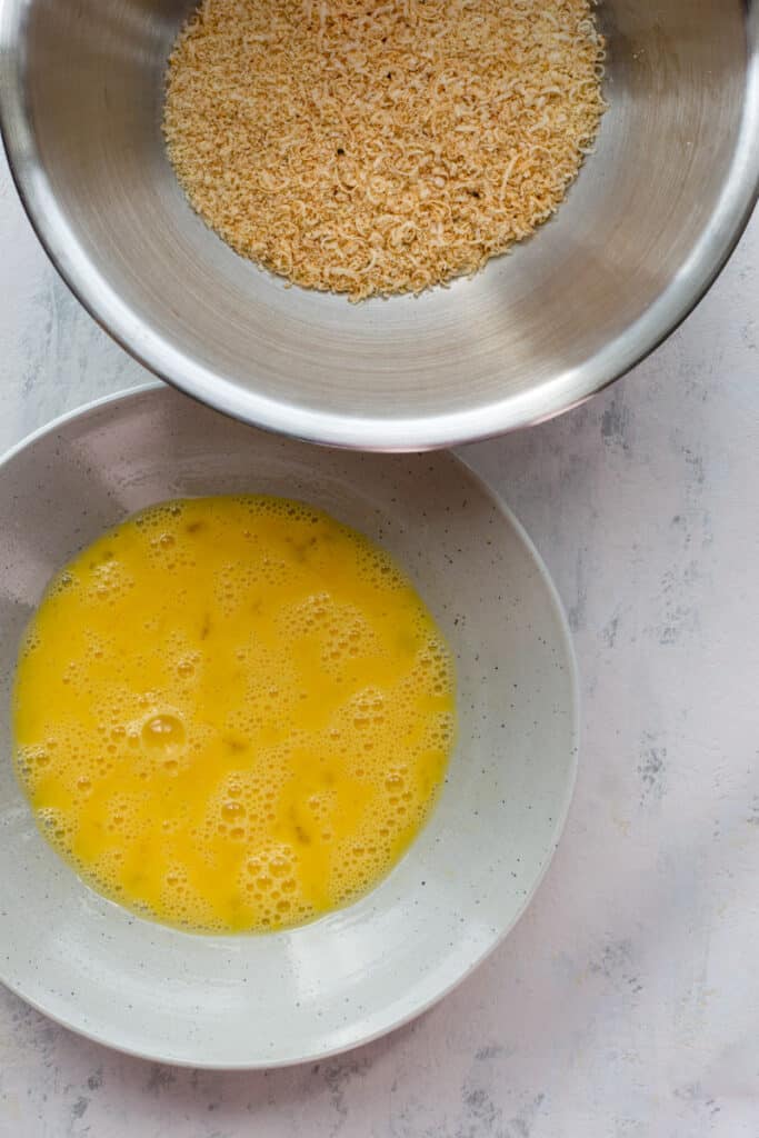 Eggs and dry mix for chicken