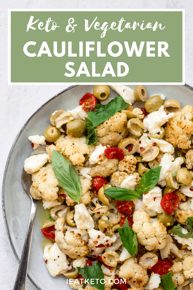 Vegetarian keto cauliflower salad