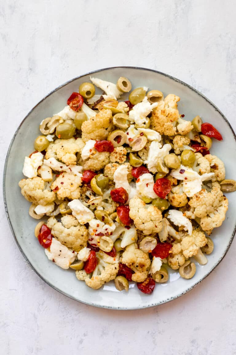 Vegetarian keto cauliflower salad