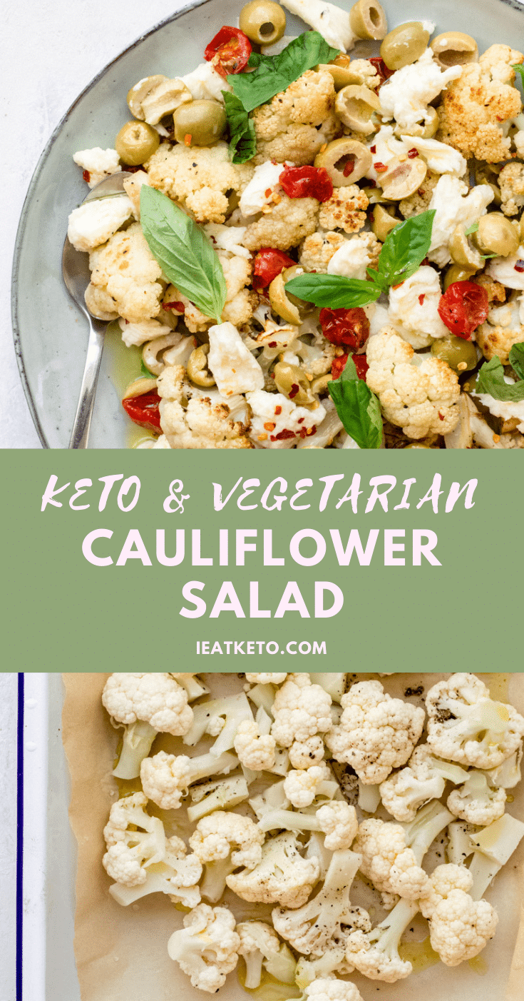Vegetarian keto cauliflower salad ketodiet