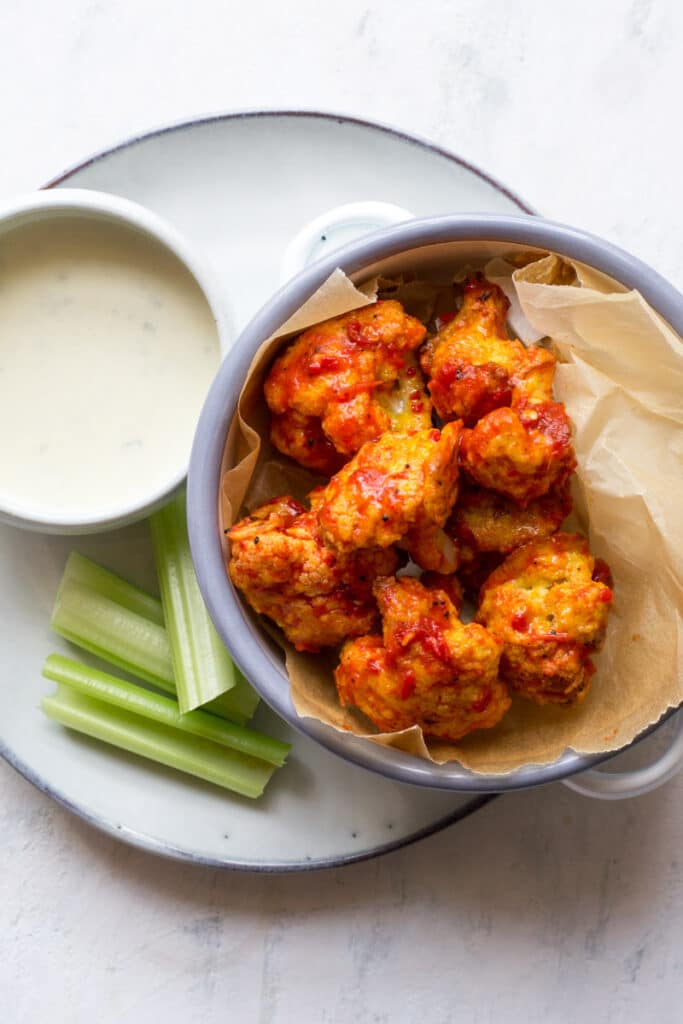 Keto cauliflower wings