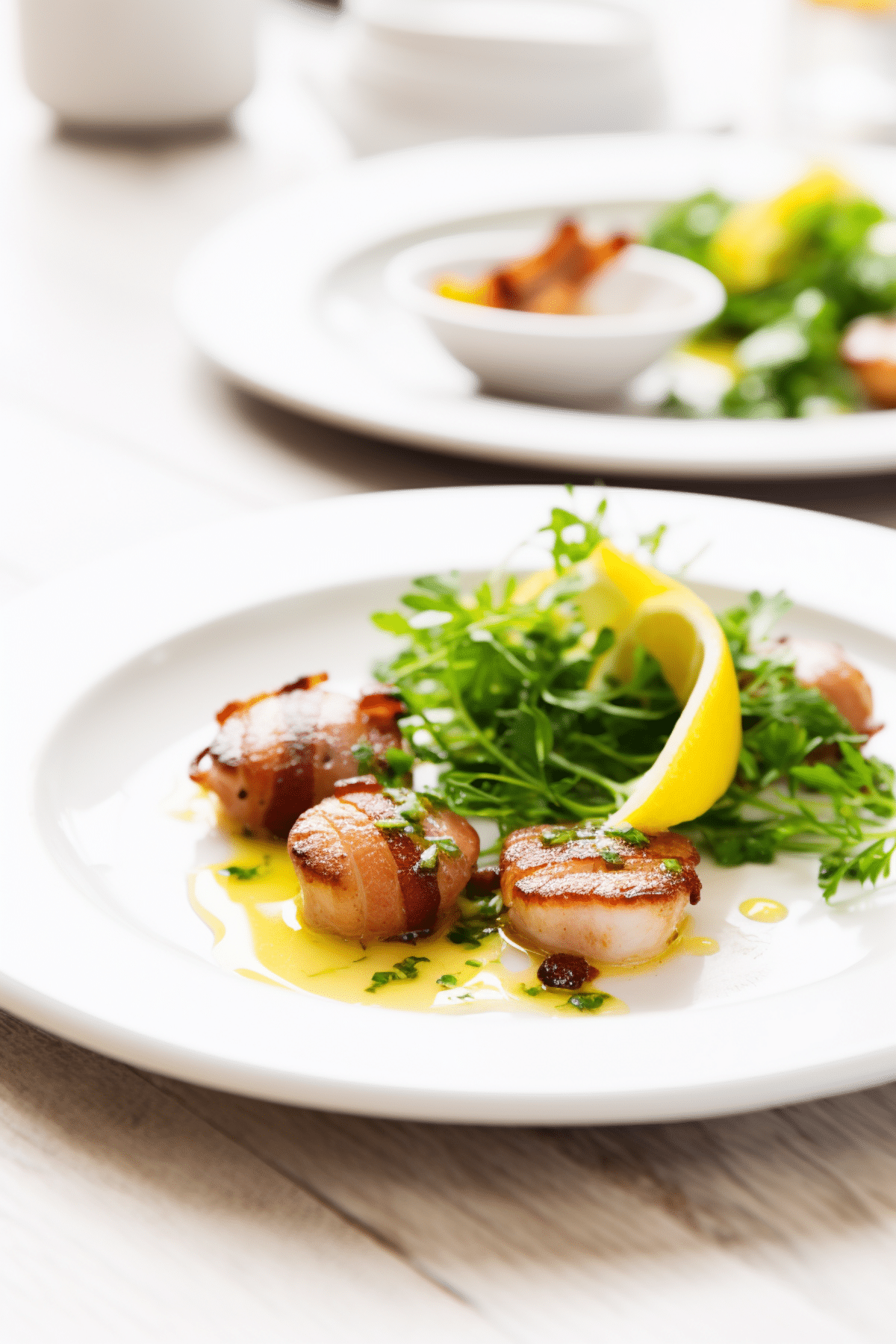 Bacon-Wrapped Scallops with Lemon Butter Sauce_001