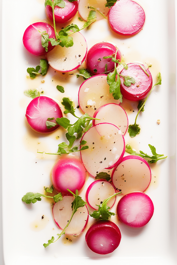 Garlic Butter Roasted Radish and Turnip_001