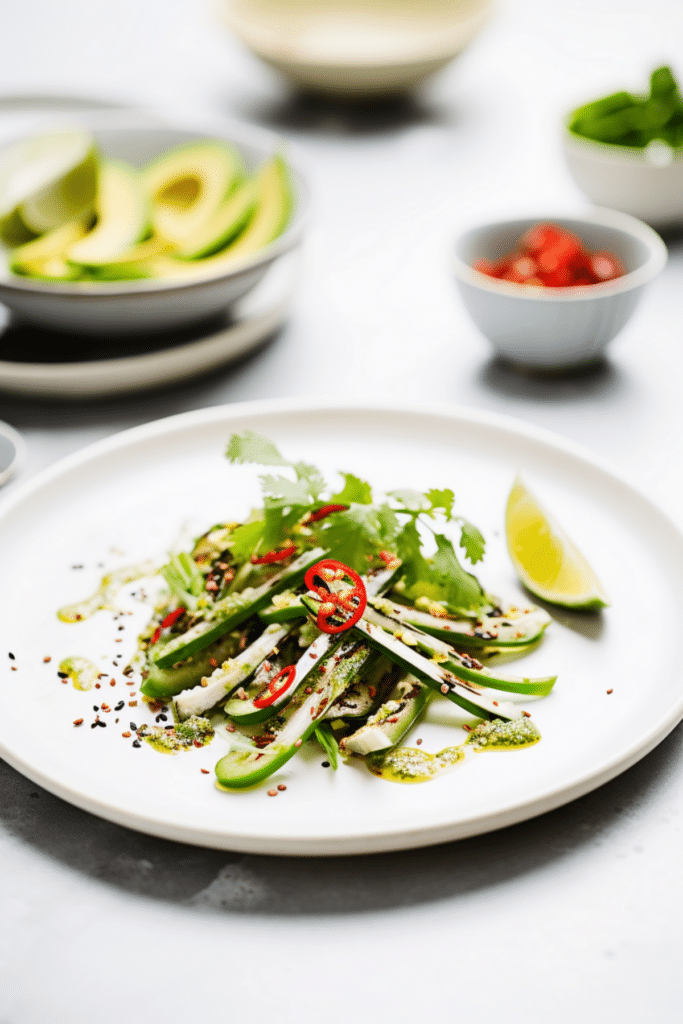 Keto Charred Scallion and Chili Lime Avocado Salad_001
