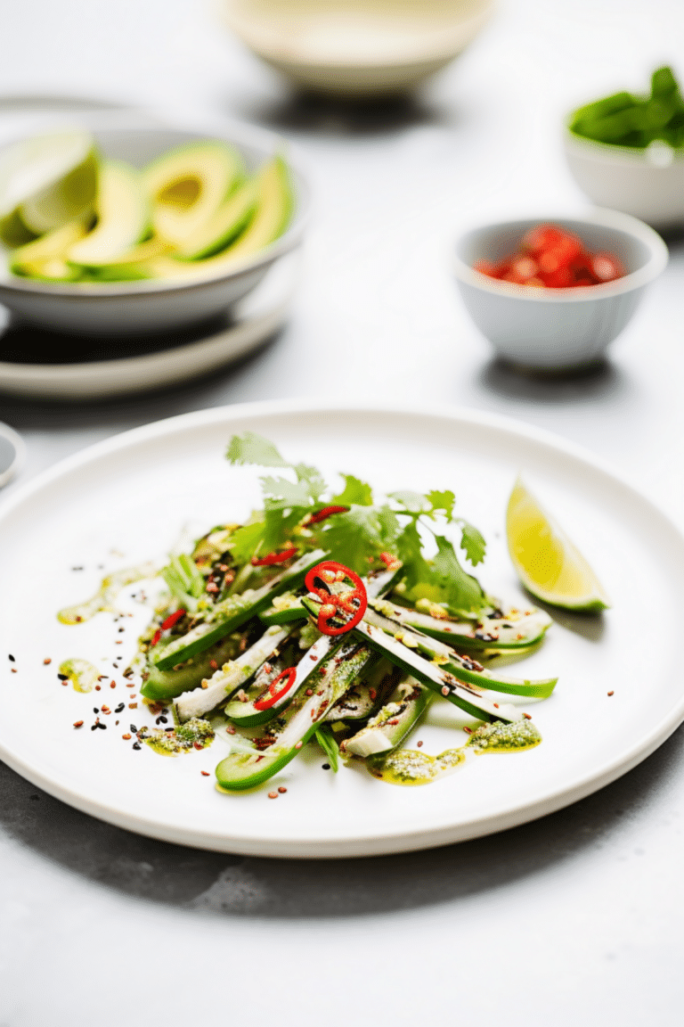 Keto Charred Scallion and Chili Lime Avocado Salad_001