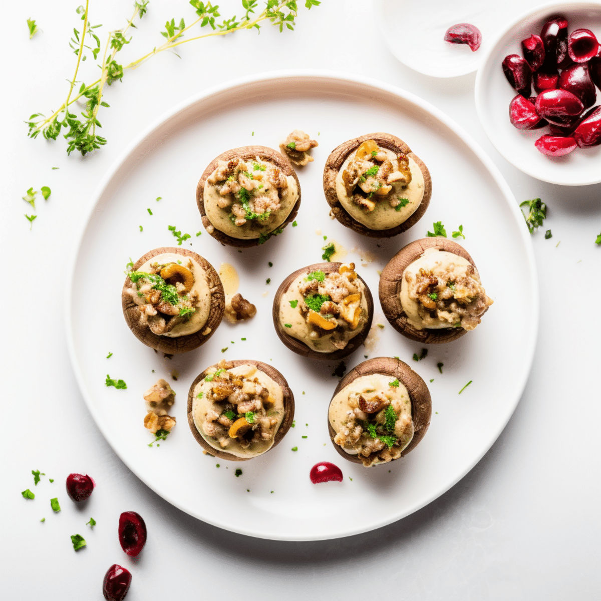 Keto Cranberry and Walnut Stuffed Mushrooms_001