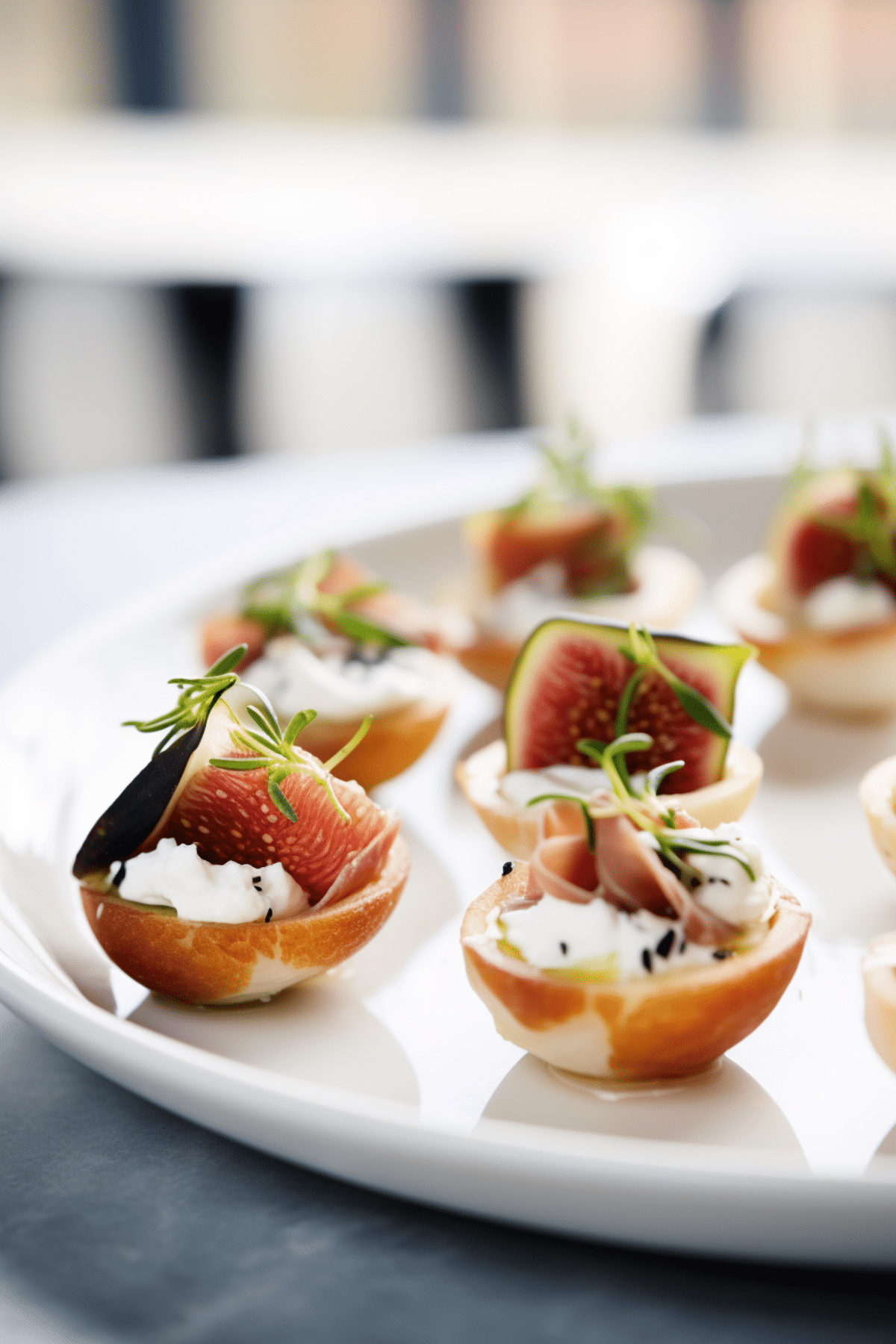 Low Carb Crispy Prosciutto Cups with Whipped Goat Cheese and Fig_001