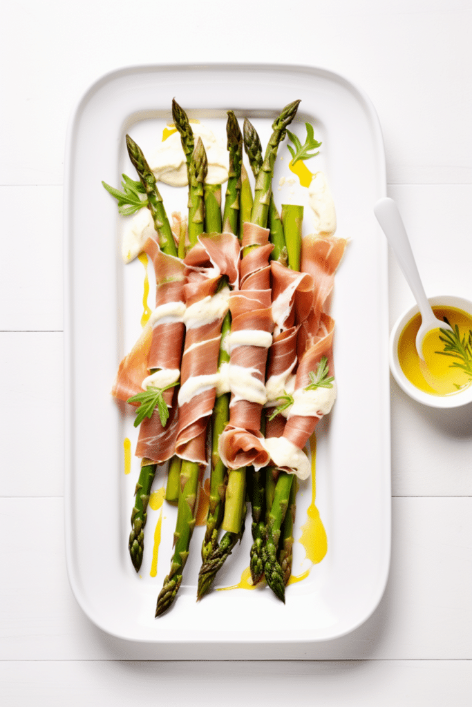 Prosciutto-Wrapped Asparagus with Hollandaise Sauce_001