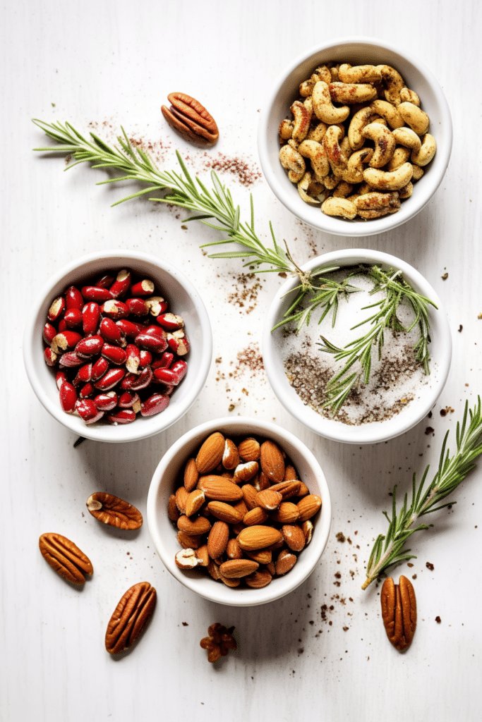 Autumnal Savory Keto Snack Rosemary and Thyme Roasted Nuts