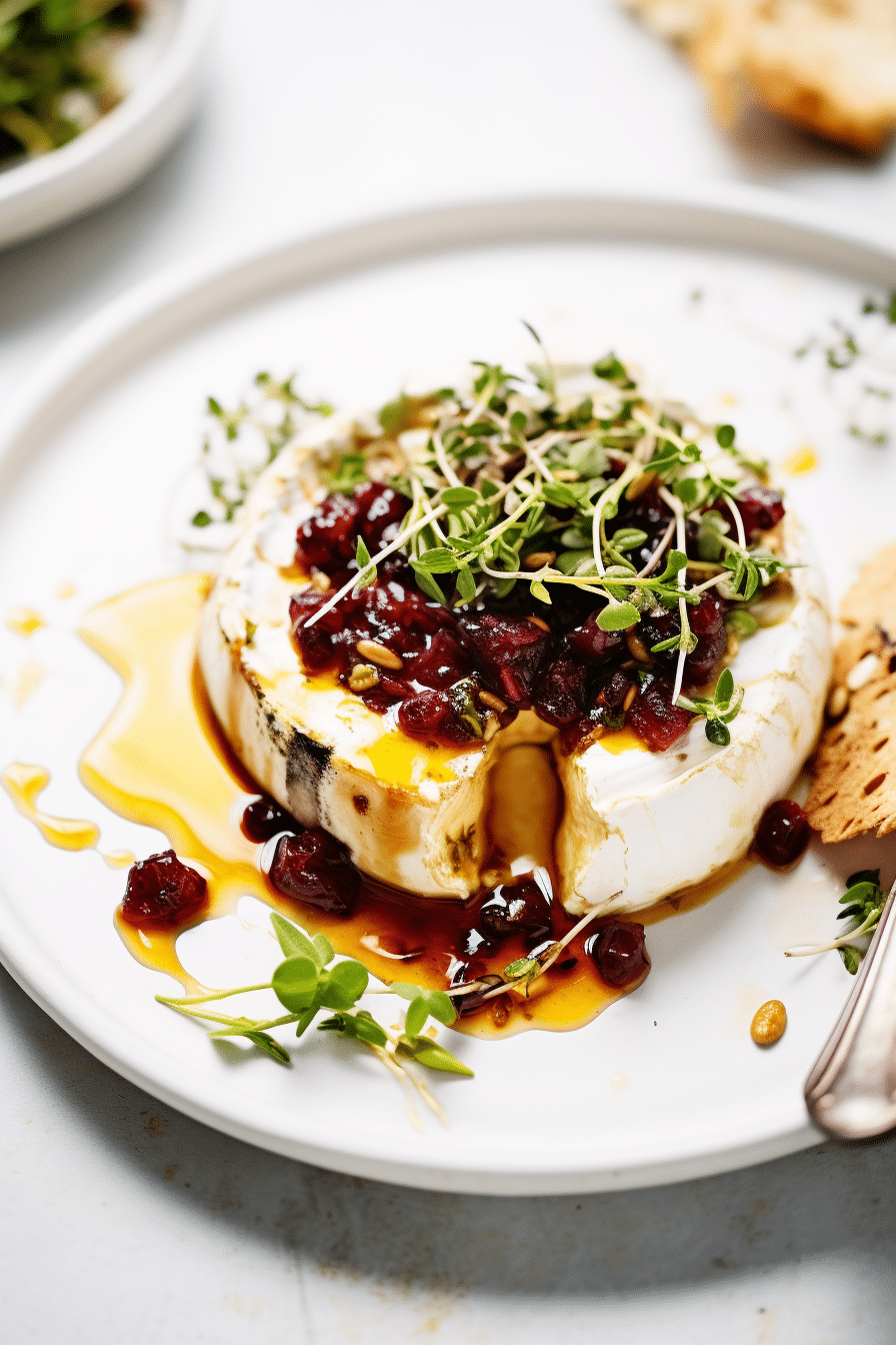 Baked Camembert with Keto Cranberry Jam