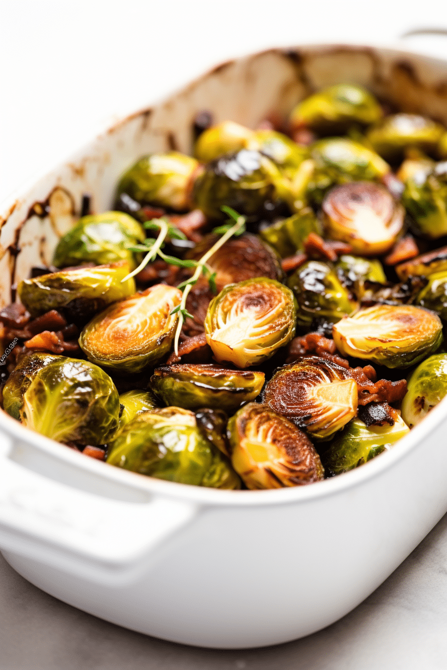 Balsamic Glazed Keto Brussels Sprouts with Bacon