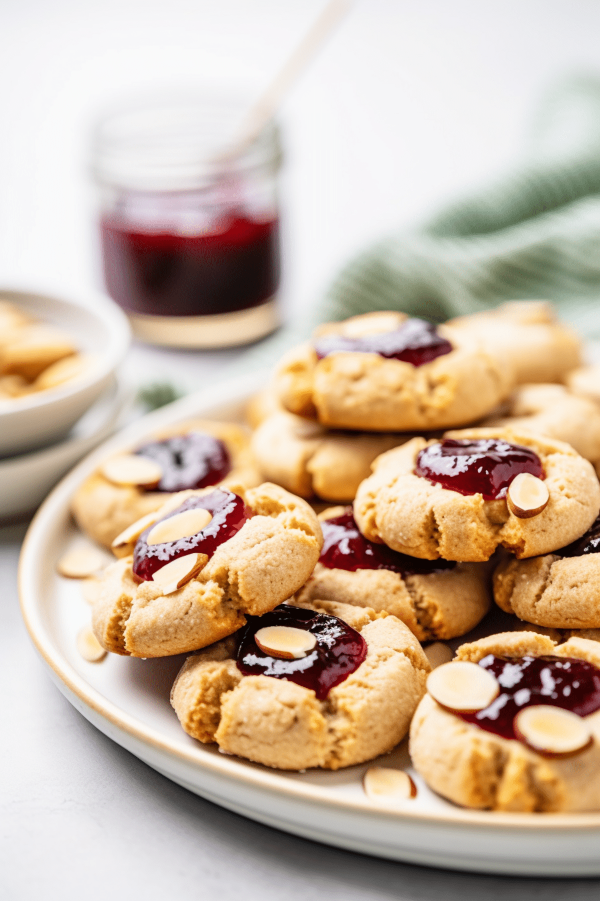 Keto Almond and Raspberry Jam Thumbprint Cookies_001