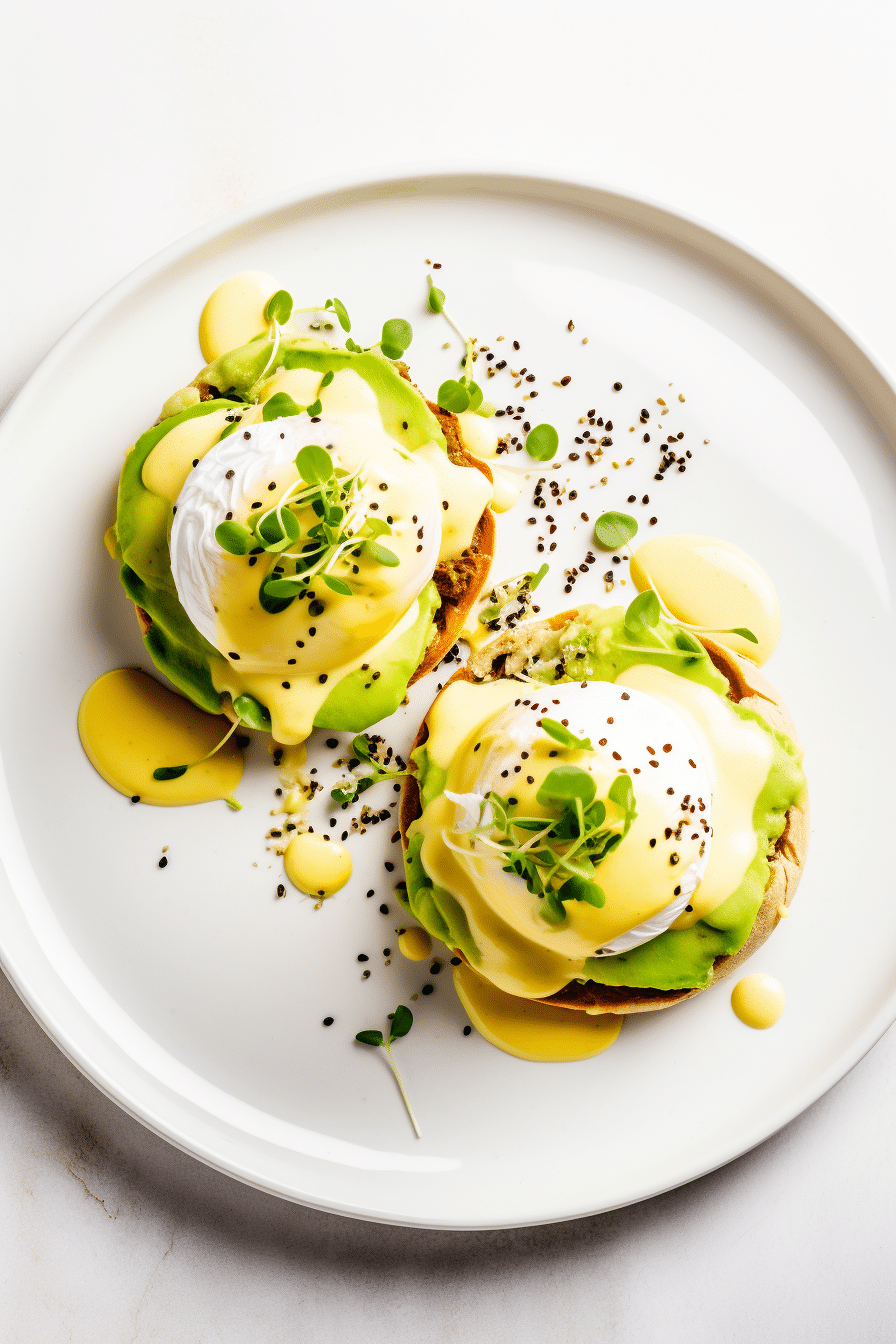 Preparing Keto Avocado Eggs Benedict