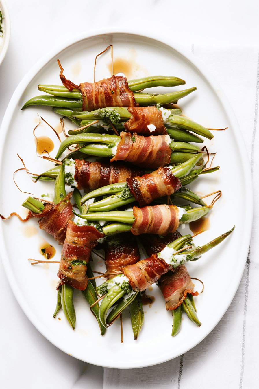 Preparing Keto Bacon-Wrapped Green Bean Bundles