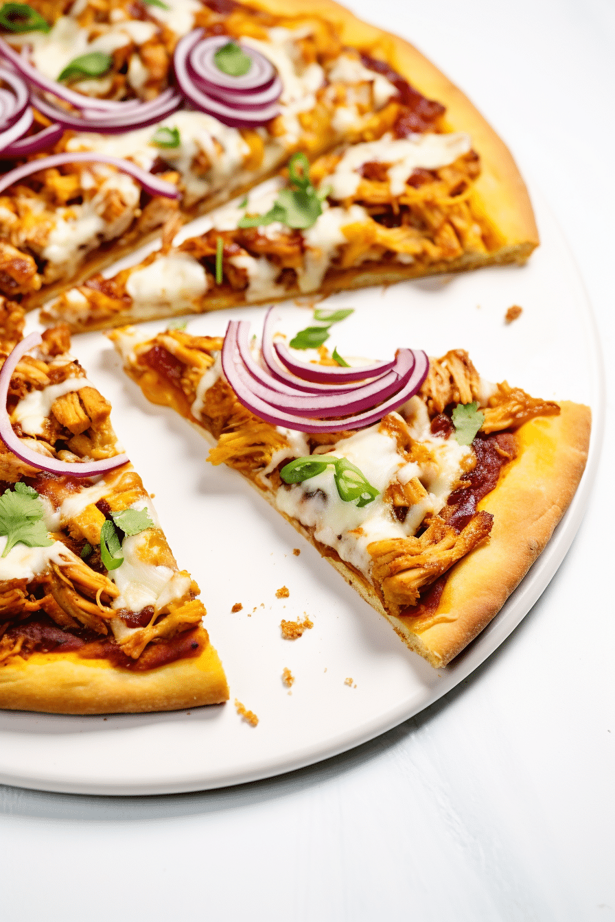 Preparing Keto BBQ Chicken Pizza
