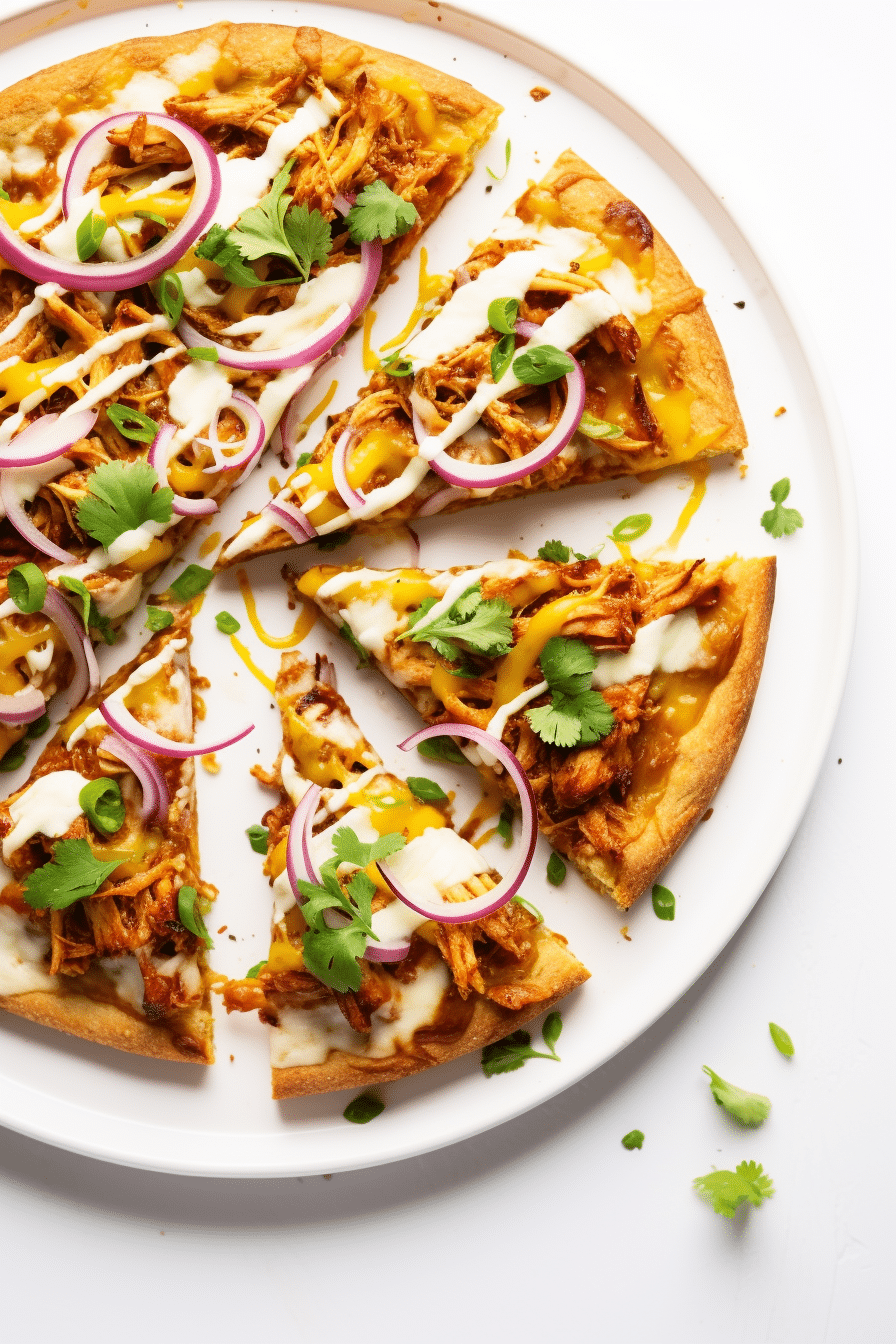 Keto BBQ Chicken Pizza with Cauliflower Crust