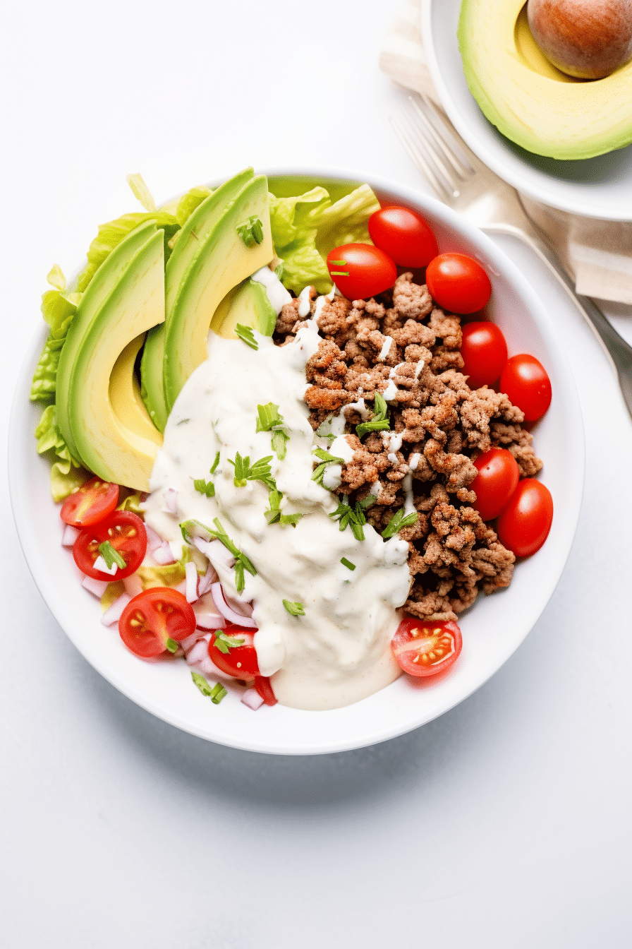 Keto Beef Enchilada Bowl Preparation