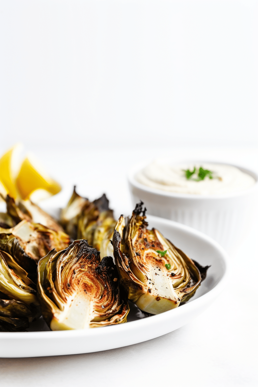 Keto Black Garlic Aioli with Grilled Artichokes