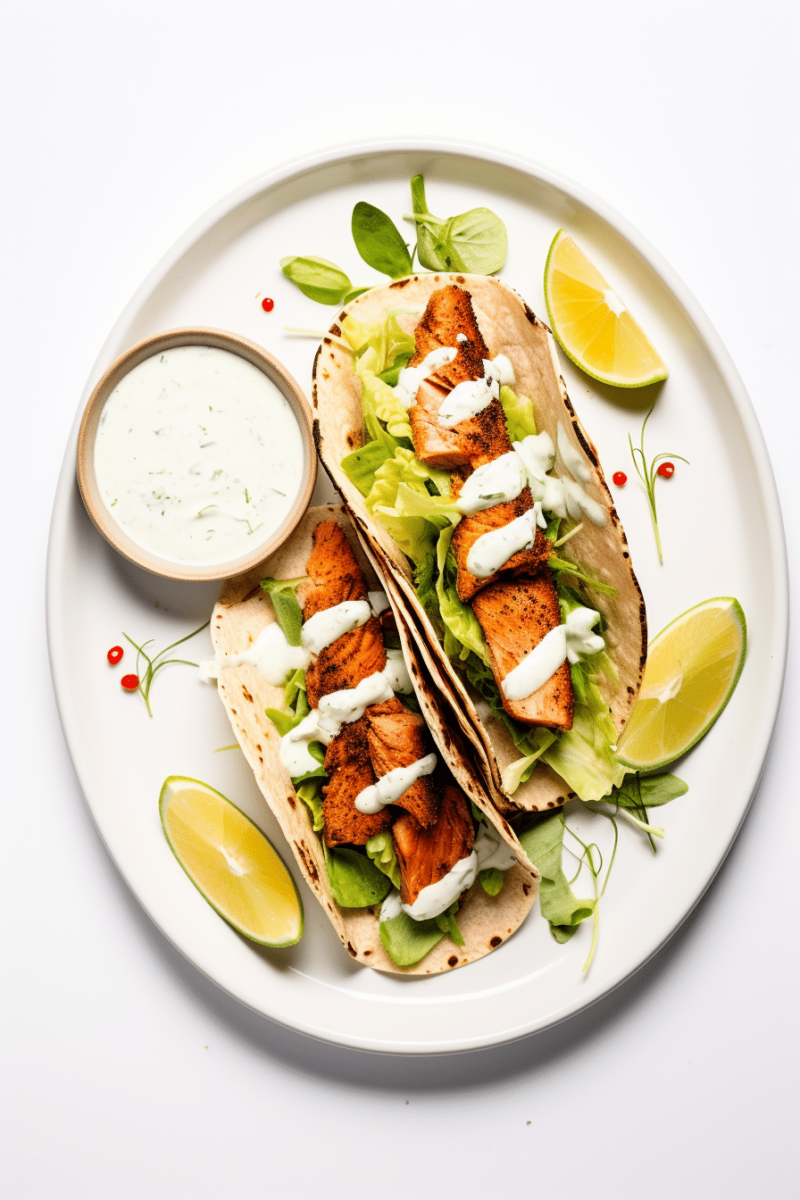 Keto Blackened Salmon Tacos Ready to Serve