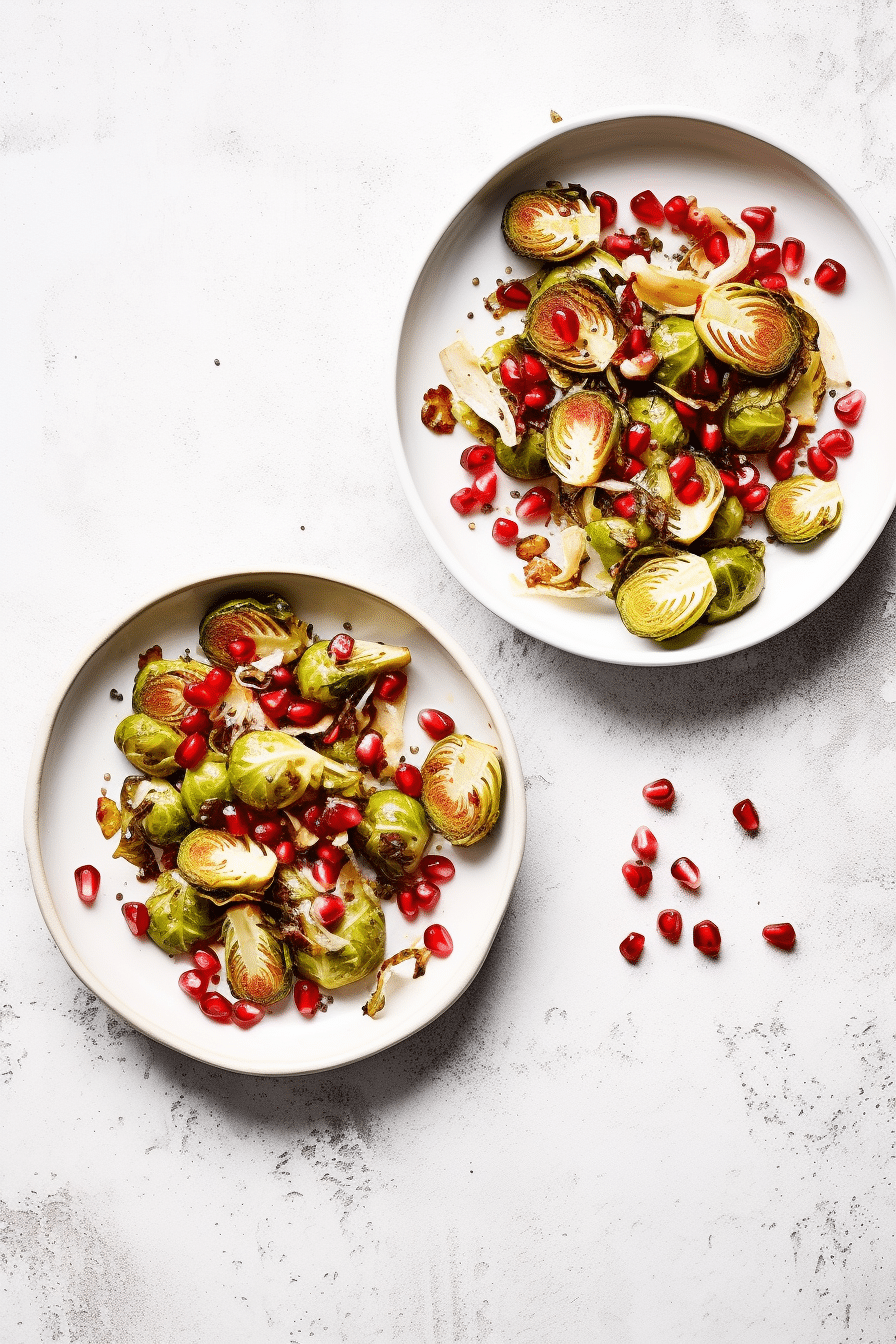 Keto Brussels Sprouts with Pomegranate and Pecans
