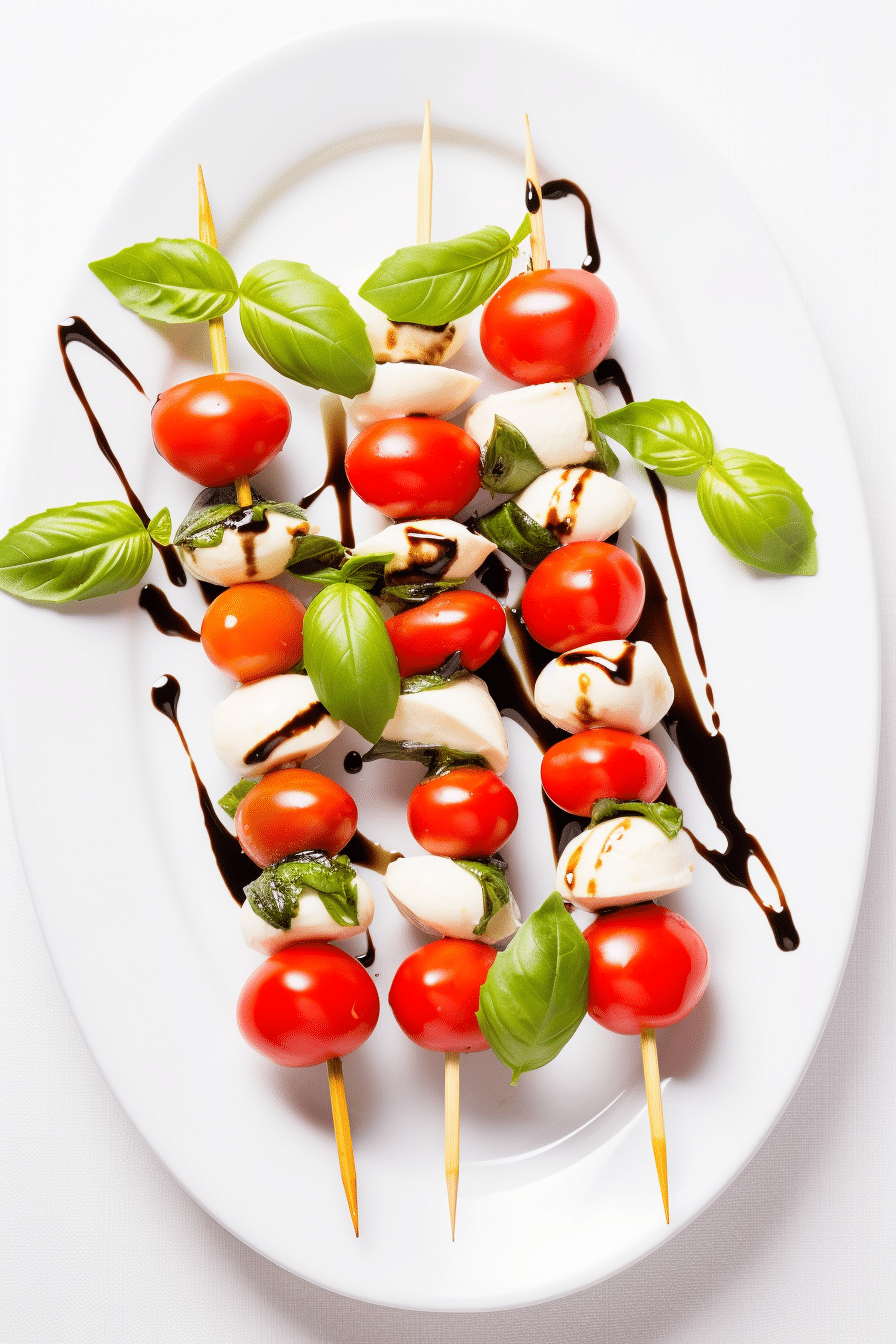 Keto Caprese Skewers Ready to Serve