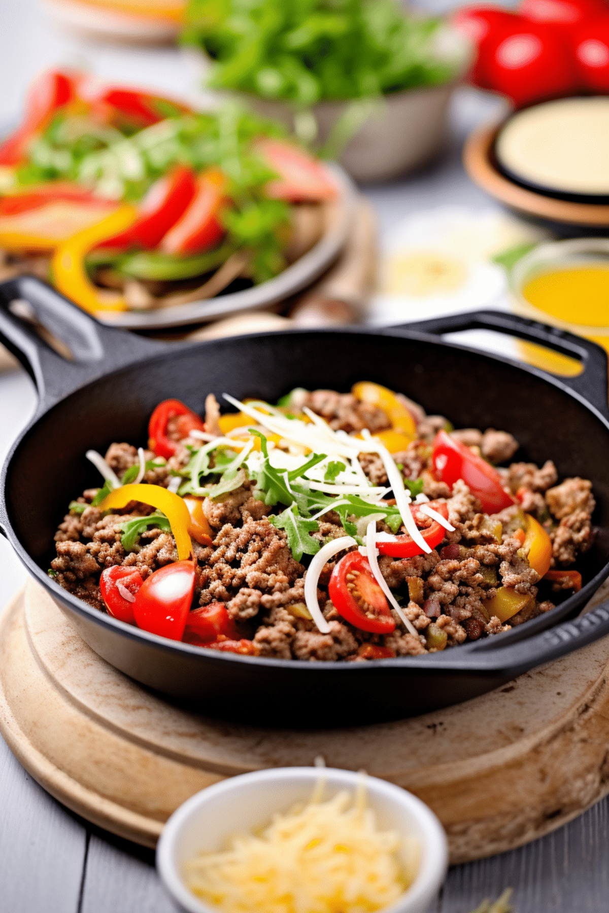 Keto Cheesy Beef Taco Skillet_001