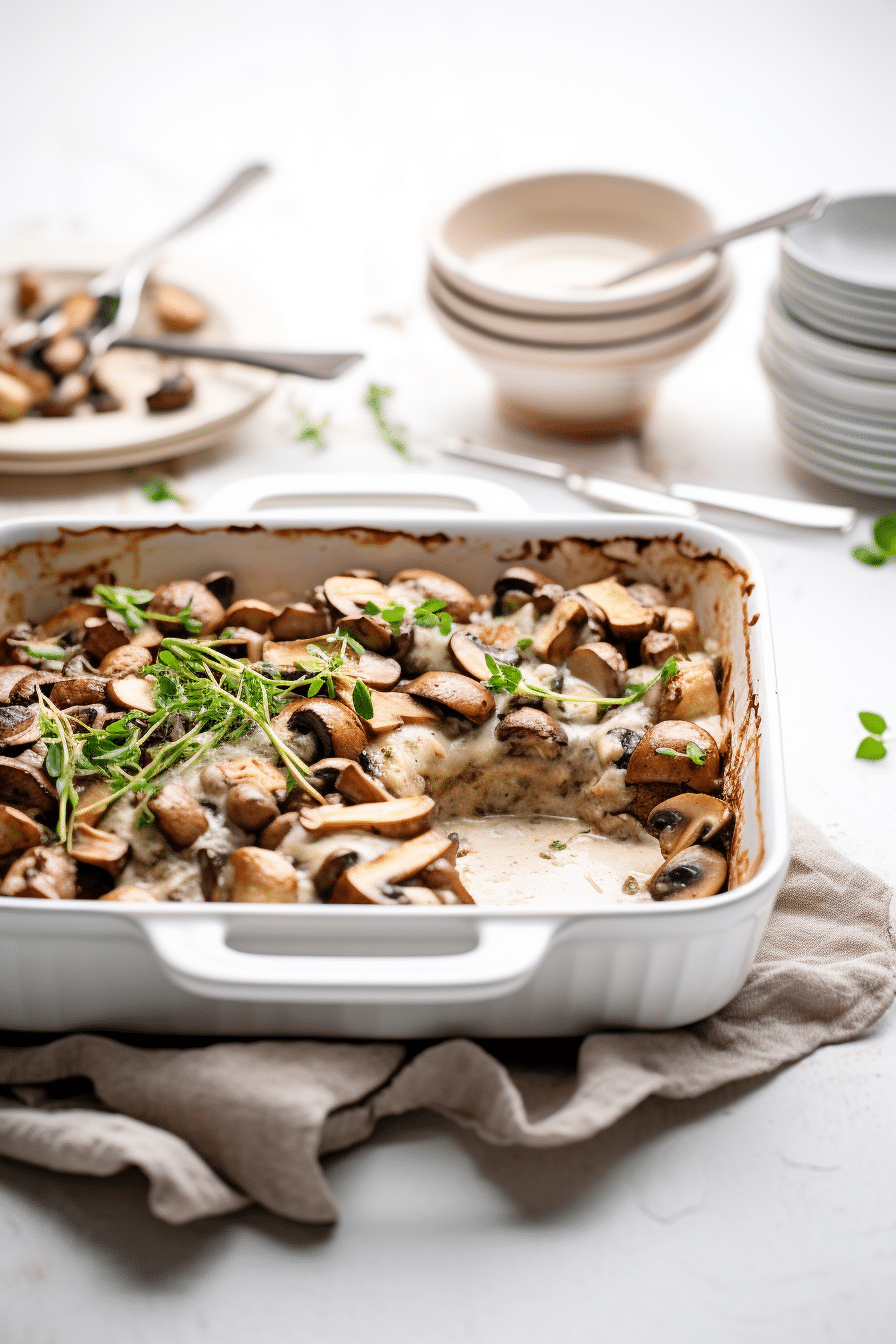 Keto Chestnut and Mushroom Stuffing Baked