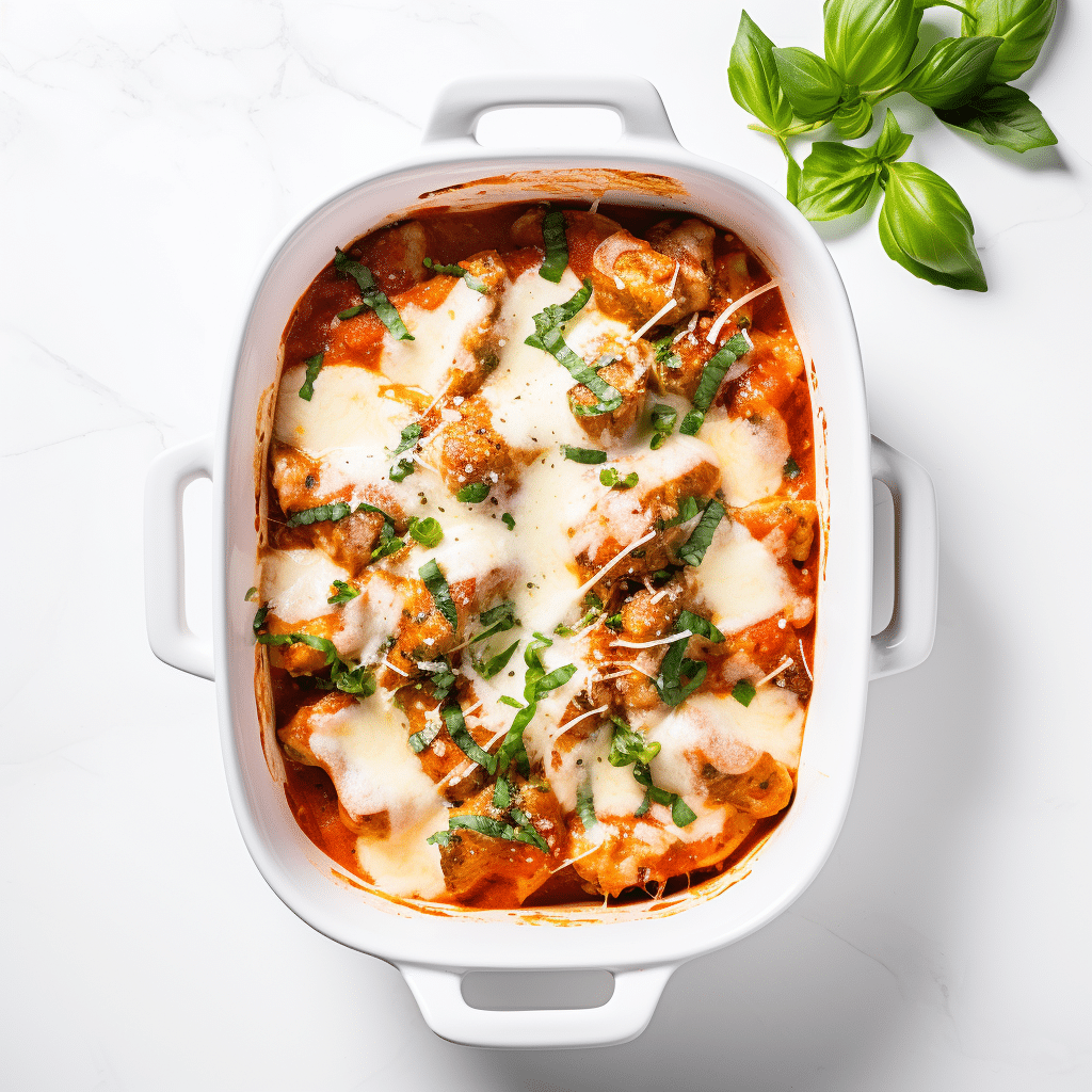 Keto Chicken Parm Casserole in the Oven