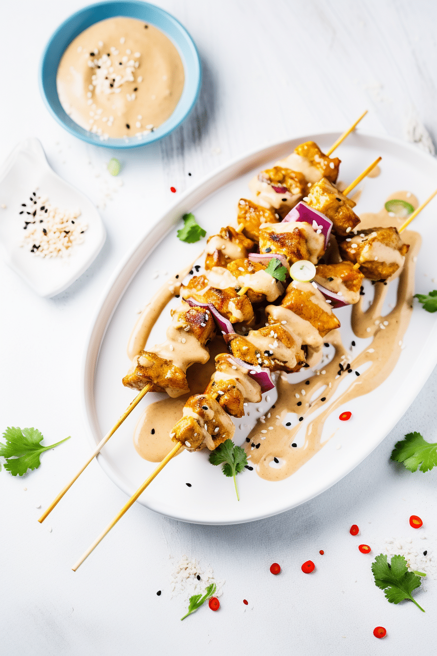 Keto Chicken Satay Preparation