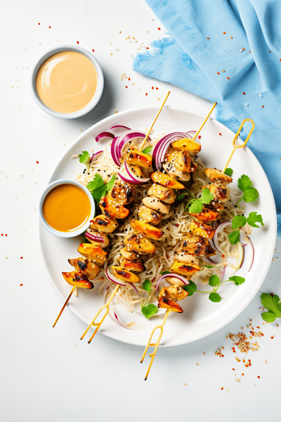 Keto Chicken Satay with Peanut Sauce