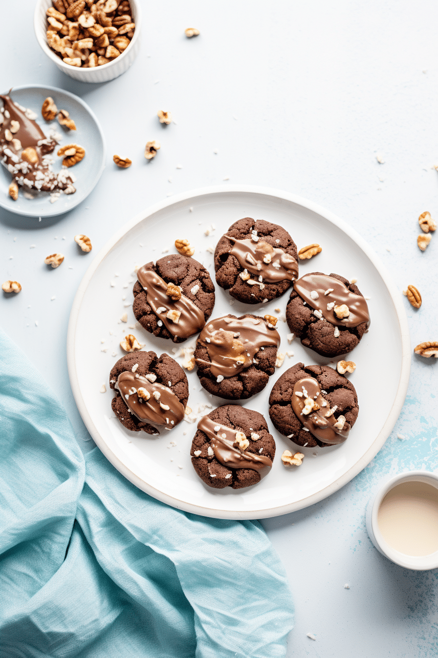 Keto Chocolate Hazelnut Spread Filled Cookies Ready to Enjoy