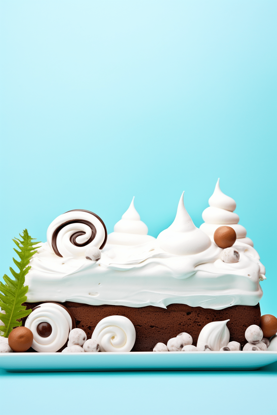 Keto Chocolate Yule Log with Ganache