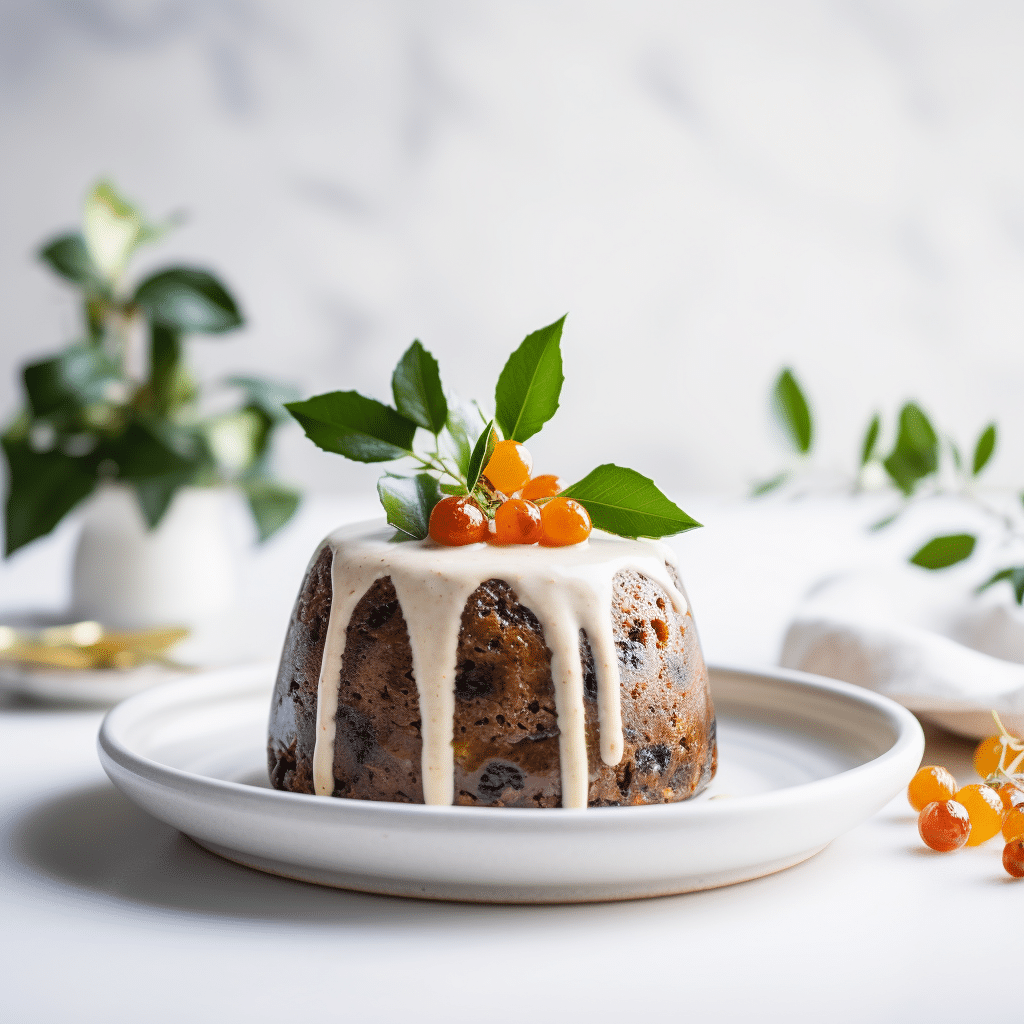 Keto Christmas Pudding Serving Suggestion