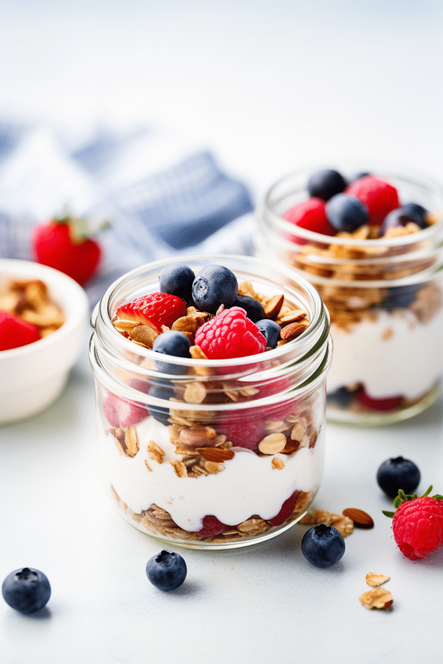 Layering Keto Coconut Yogurt Parfait