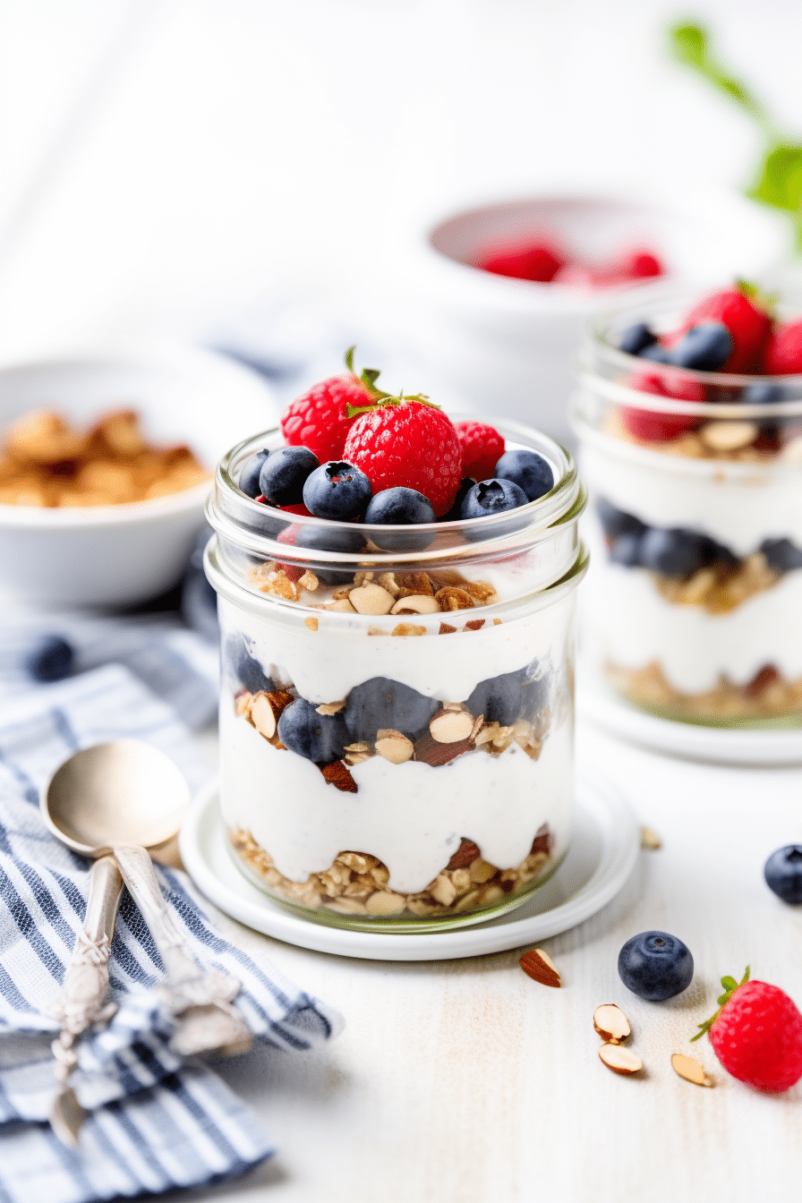 Keto Coconut Yogurt Parfait with Nuts and Berries
