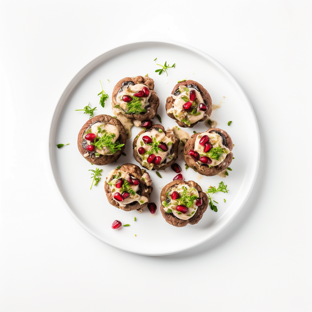 Baked Keto Cranberry and Walnut Stuffed Mushrooms