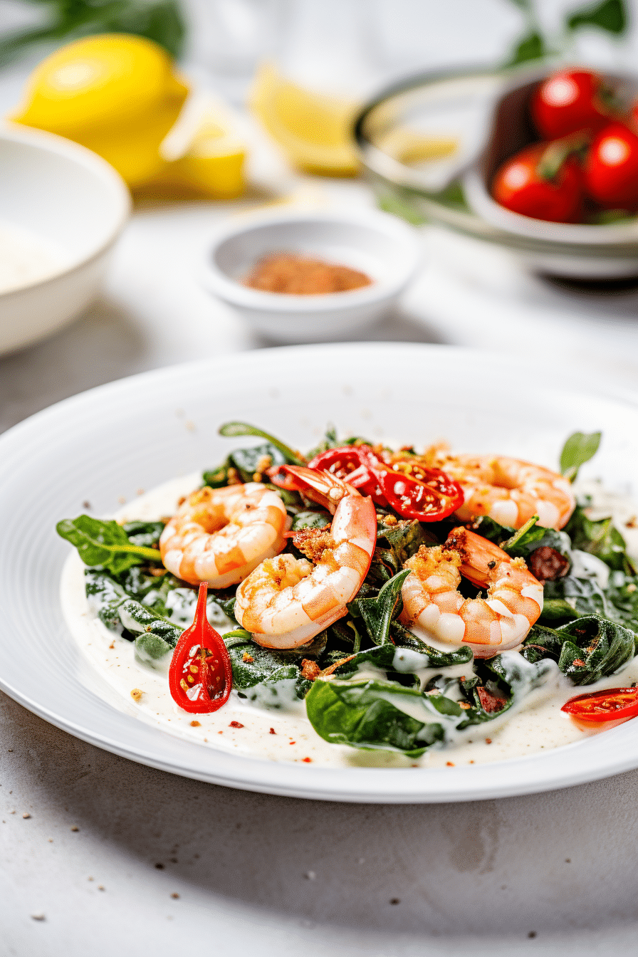 Preparing Keto Creamy Tuscan Shrimp