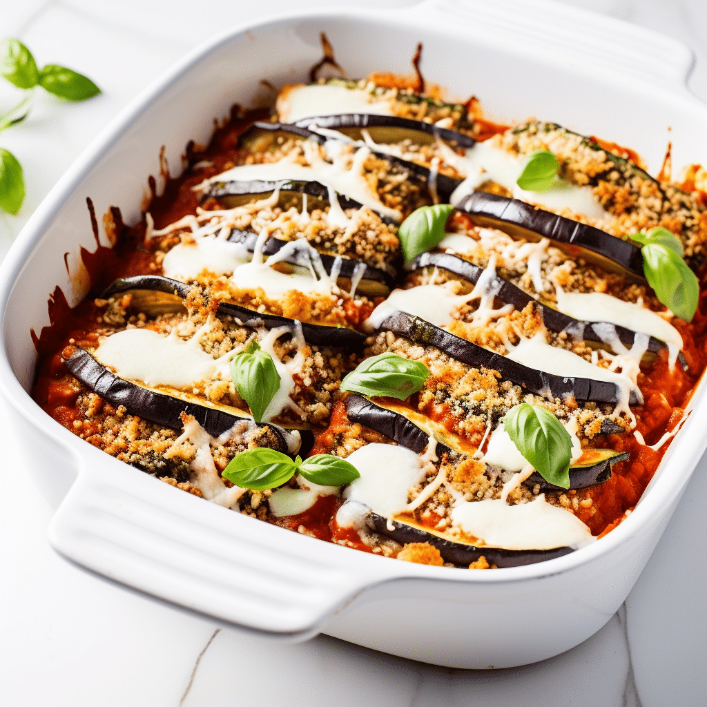 Keto Eggplant Parmesan Final Dish