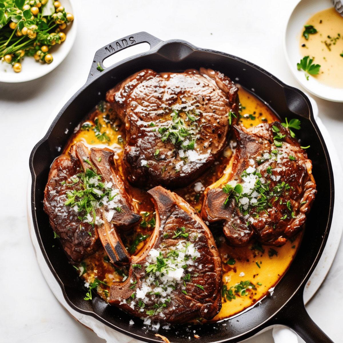 keto garlic butter steak skillet recipe_001