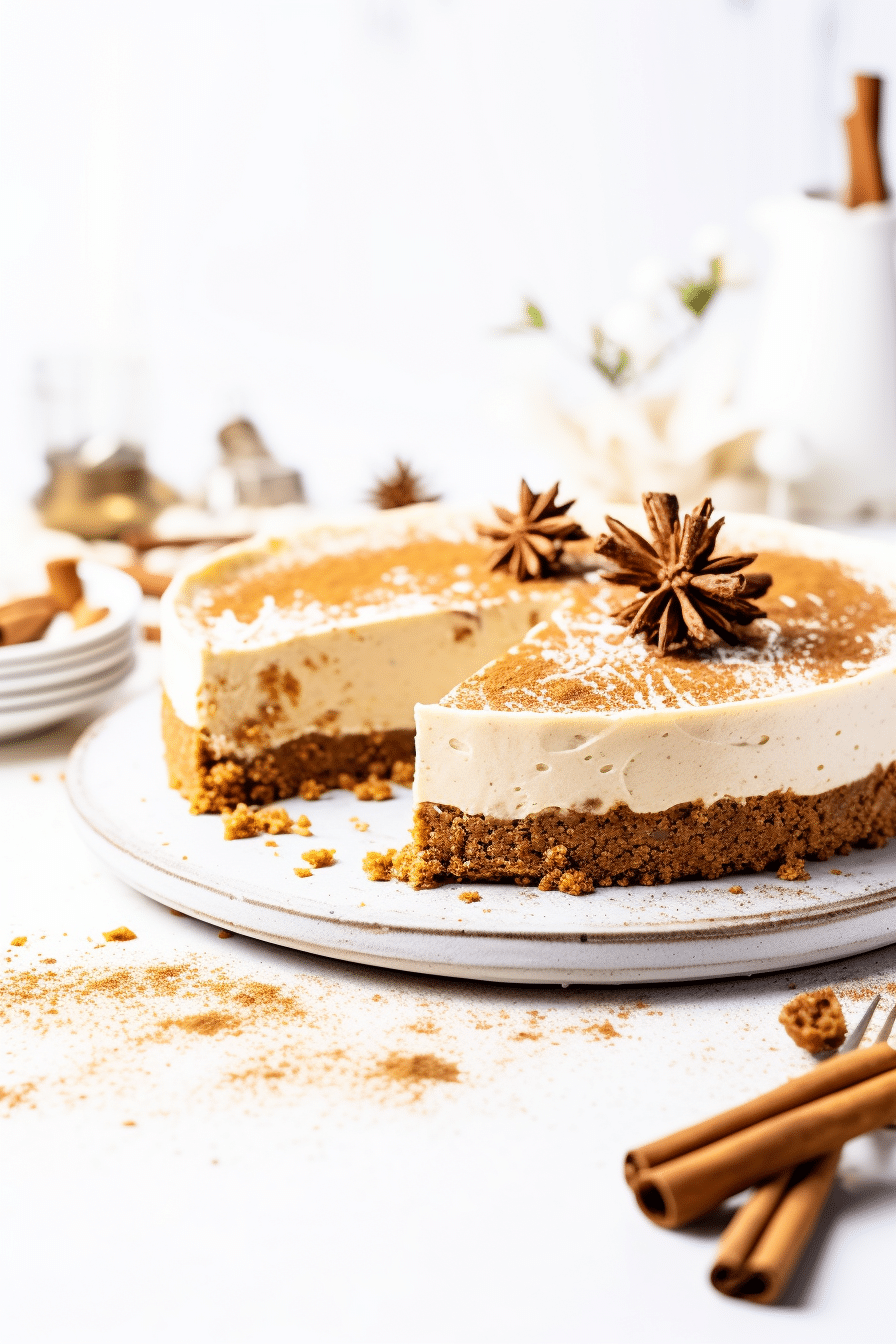 Baked Keto Gingerbread Cheesecake